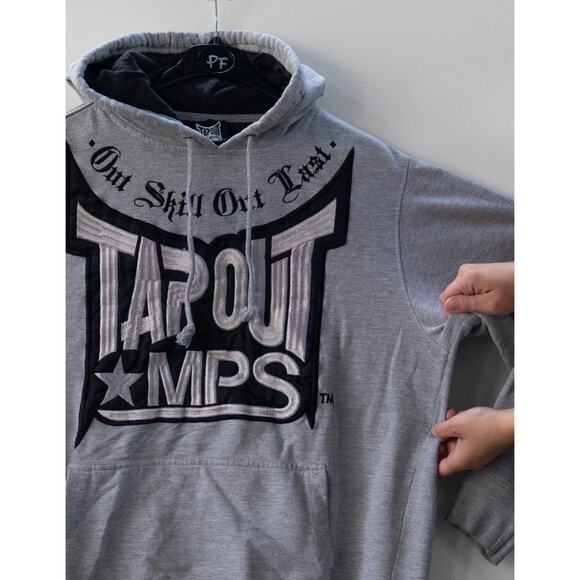 Tapout MPS Y2K Pullover Hoodie Sweatshirt Mens Large MMA Grunge Skater Cyber - Picture 2 of 6